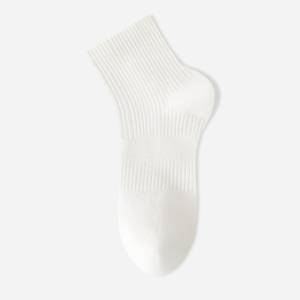 Women's Spring and Summer Thin Sports Pure Cotton Mesh Breathable 7A Antibacterial Deodorant Wicking Socks