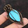 Arizona Turquoise Pendant Copper Wire Wrapped Pendant Designer Jewelry Copper Pendant Handmade Unique Copper Jewelry For Him Gift For Mother