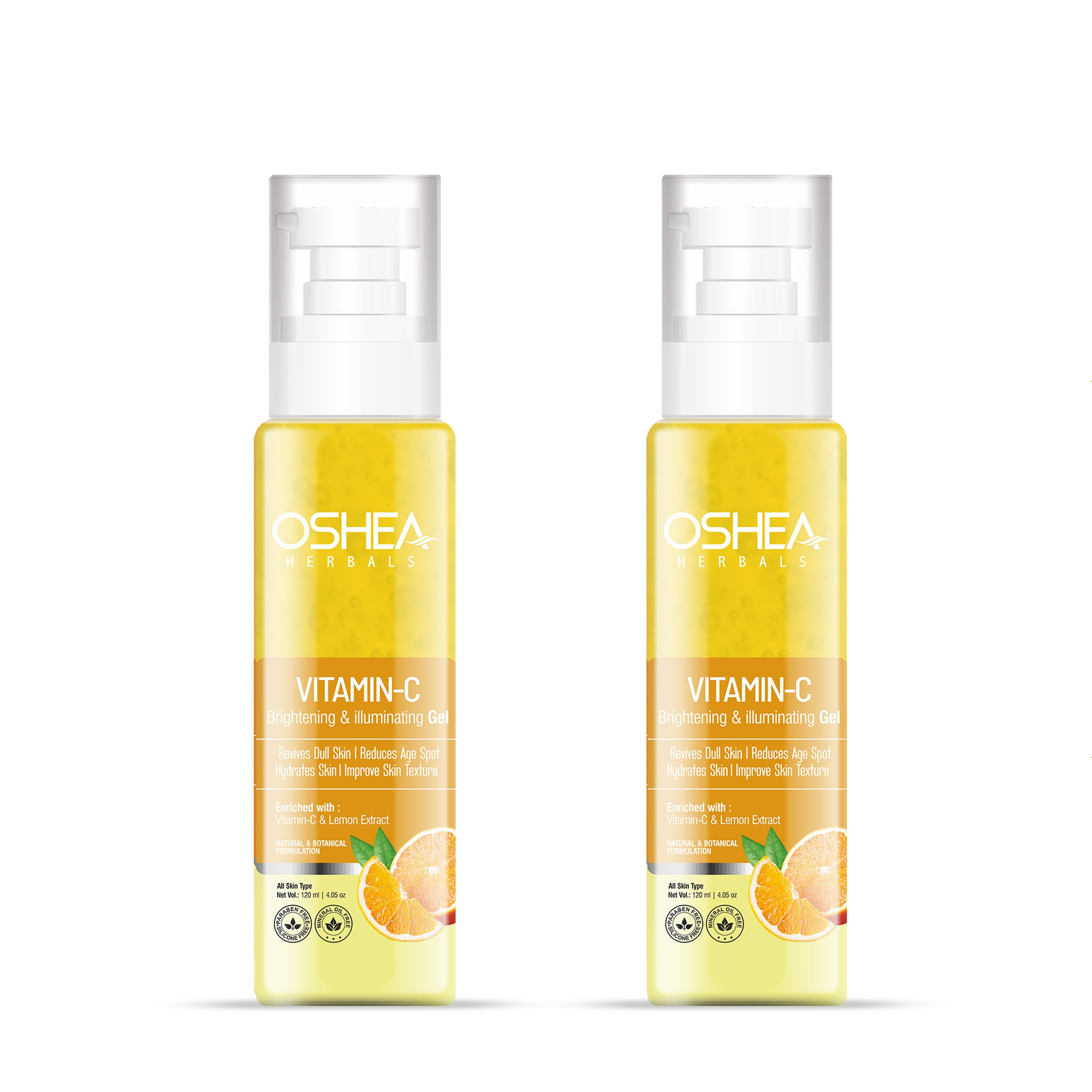 Oshea Herbals Осветляющий гель для лица с витамином С для всех типов кожи | Увлажняет, улучшает текстуру, уменьшает пигментные пятна и тусклость кожи | Обогащен витамином