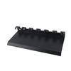 Gym Floating Shelf Black Space Saving Metal Multi Purpose Wall Mounted Storage Organizer with Hooks for Fitness
