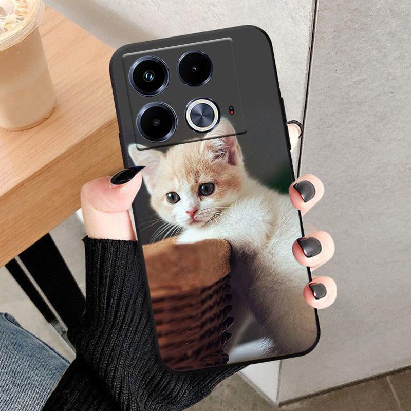 For Infinix Note 40 4G Phone Case X6853 Black TPU Back Cover For Infinix Note 40 Cases Soft Silicone Shell Note40 Funda Bumper