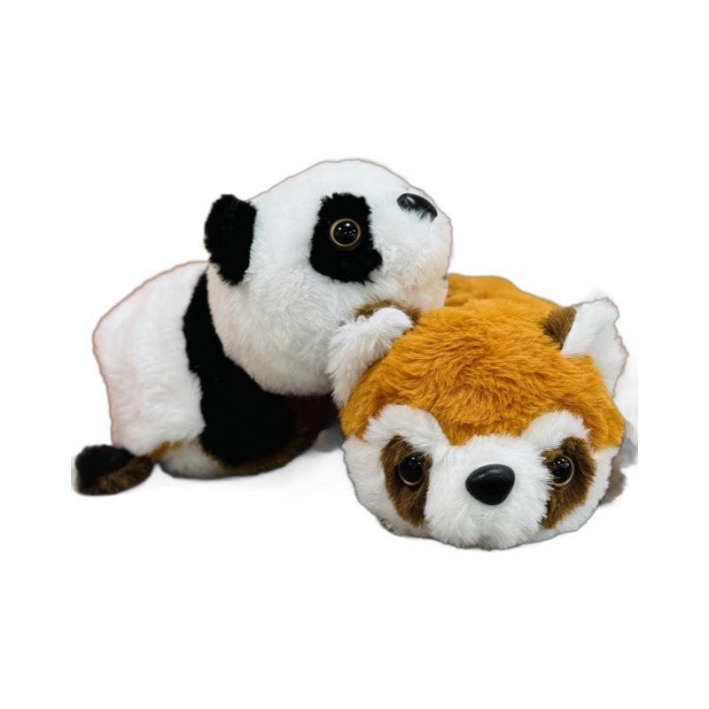 Reversible Panda Plush Toy Turns Into Red Panda Cute Couple Gift Soft Stuffed Animal