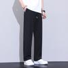 New men's ice silk nylon casual pants loose straight new long pants versatile trend spring and summer