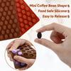 2 Pcs Coffee Bean Mold, Food Grade Coffee Bean Silicone Mold with Anti-Leak Rim, 55 Cavity Coffees Beans Molds Silicone for Chocolate, Candy, Resin