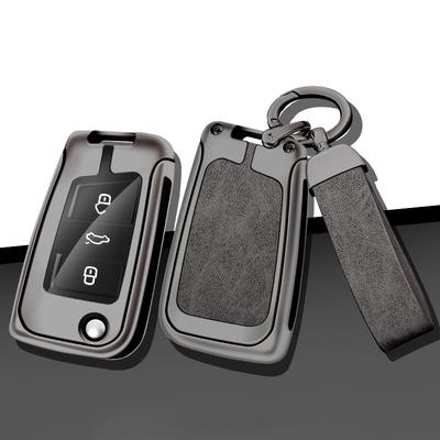 Metal Leather Car Key Cover for Volkswagen VW Polo Golf 7 MK7 Tiguan Passat for Skoda Octavia Kodiaq Karoq for Seat Ateca Leon