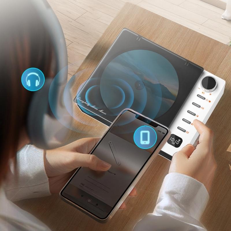 Portable Record Player Wireless Bluetooth-compatible Speaker Player Music Album Player Home Prenatal Education Machine