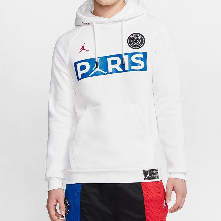 Jordan Sweatshirts Men's White Hooded Moderate Regular BQ8351-100