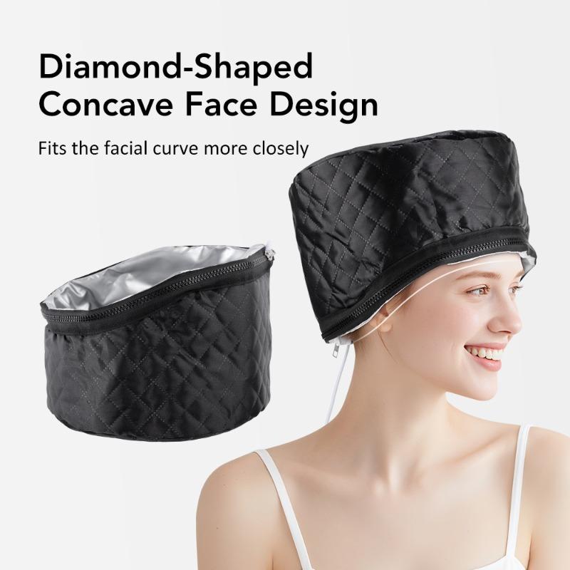 Waterproof Electric Hair Steamer Cap Thermal Treatment Hat with Adjustable Temperature for Deep Conditioning Home Salon SPA Care