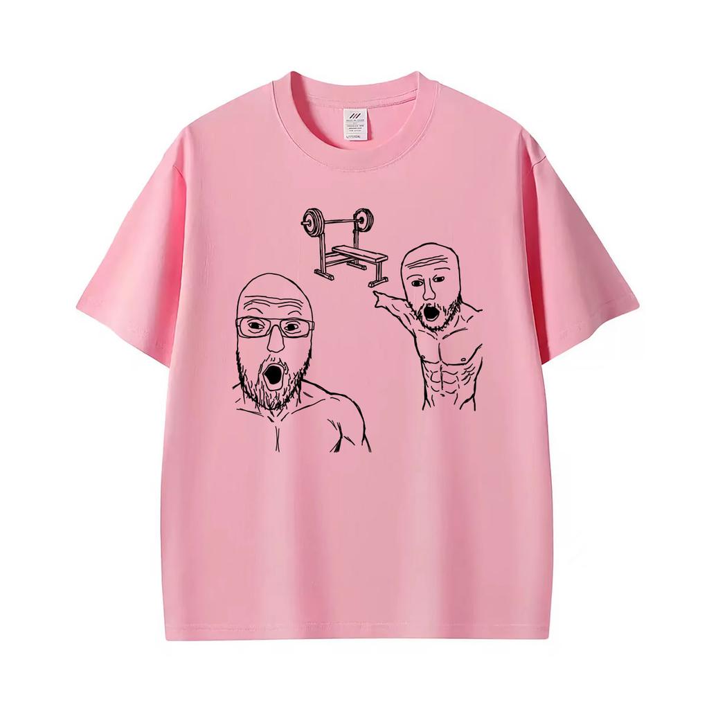 Funny Wojak Soyjak Gym Meme Gift T Shirts Unisex Unisex Fashion Humor Short Sleeve Tshirt Casual 100 Cotton Oversized T Shirt Tops