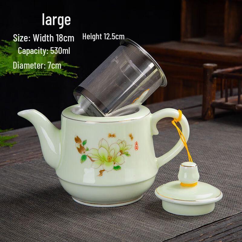 Qianyu Ceramic Teapot with Stainless Steel Infuser