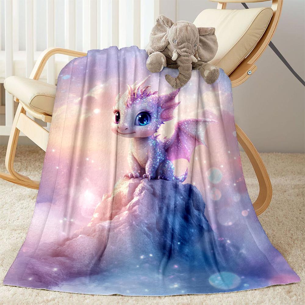 Dragon Reading Magic Book flannel,Lightweight,Flannel Blanket,Comfortable Blanket, Sofa Blanket, gift blankets,Holiday gift blanket Blankets