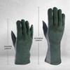 XYEHS 1 Pair Long/Short Cuff Leather Military Uniform Supply Pilot Safety Work Gloves Fire-Resistant Aramid Flight Gloves