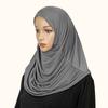 Large Plain Muslim Ethnic Scarf Women Hijab Islamic Muslim Hijab Instant Turban Arabic Scarfs Khimar Fashion Ramadan Headwraps