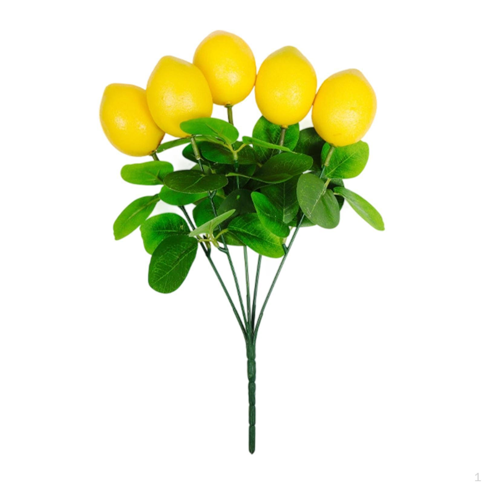 

Искусственная ветка лимона украшение элегантное искусственное растение стебель искусственной зелени для обеденного стола Style B