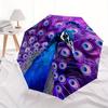 1pc Peacock Feathers Automatic Umbrella High Quality Canopy, Portable Folding Umbrella With, Ideal Gift for - Travel 169