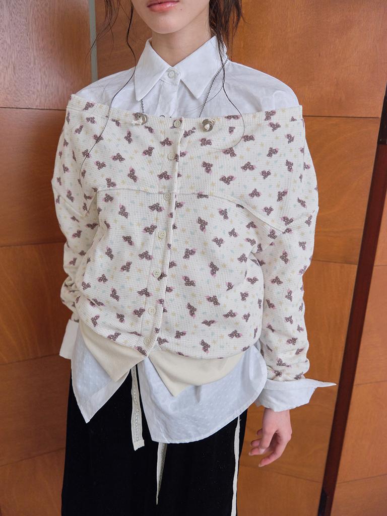 Mueum Sleeky Circle Oversized Shirt (White)