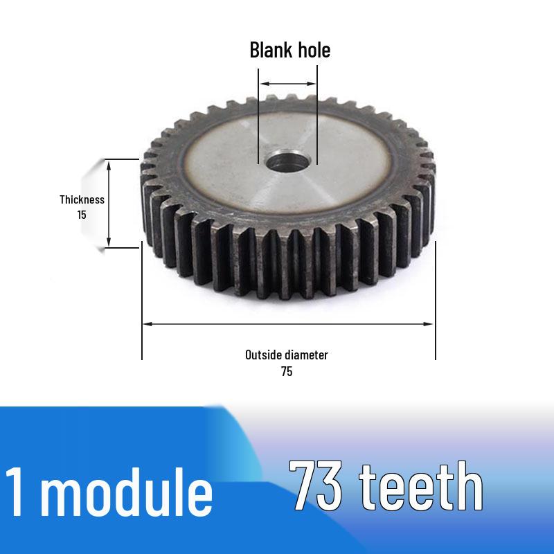 Custom 1 Module Spur Gear, Thickness 15mm, 15-25 Teeth, Non-Standard, National Standard 45 Steel, Ideal for DIY Projects.