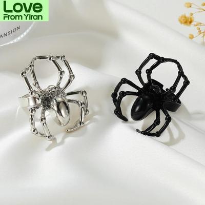 Kreative Gothic Schwarze Spinne Tierringe Lustige Halloween Veranstaltung Party Event Oktopus Zaubererhut Geist Kürbisse Finger Fingerring Halloween