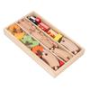 Holz Zugstrecken Set Hand-Auge-Koordination Pädagogisches Kinderspielzeug Eisenbahn-Set für Eisenbahnspielzeug