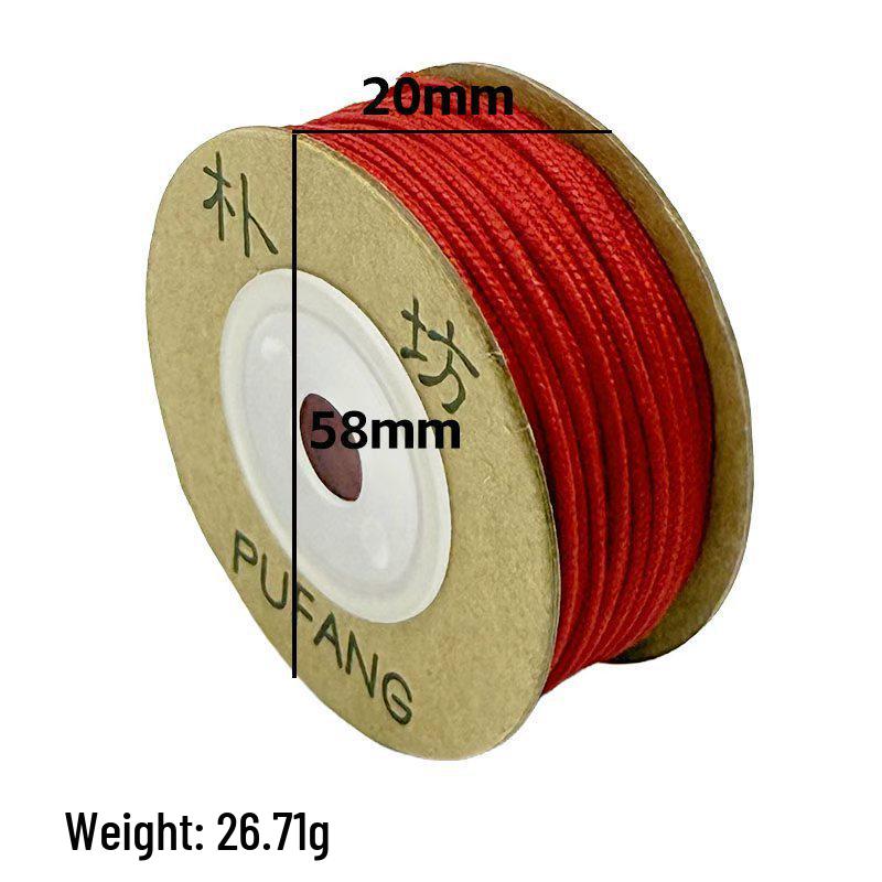 Wenwan Durable Cotton Rope for Prayer Beads, Star Moon Bodhi, Passion Fruit Seeds, Vajra Hand String Beading. 1.5mm (~14m)