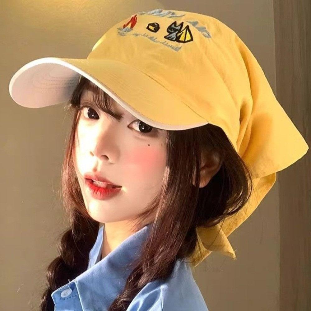 Cotton Triangle Headscarf Baseball Cap Breathable Sunshade Baseball Cap  Versatile