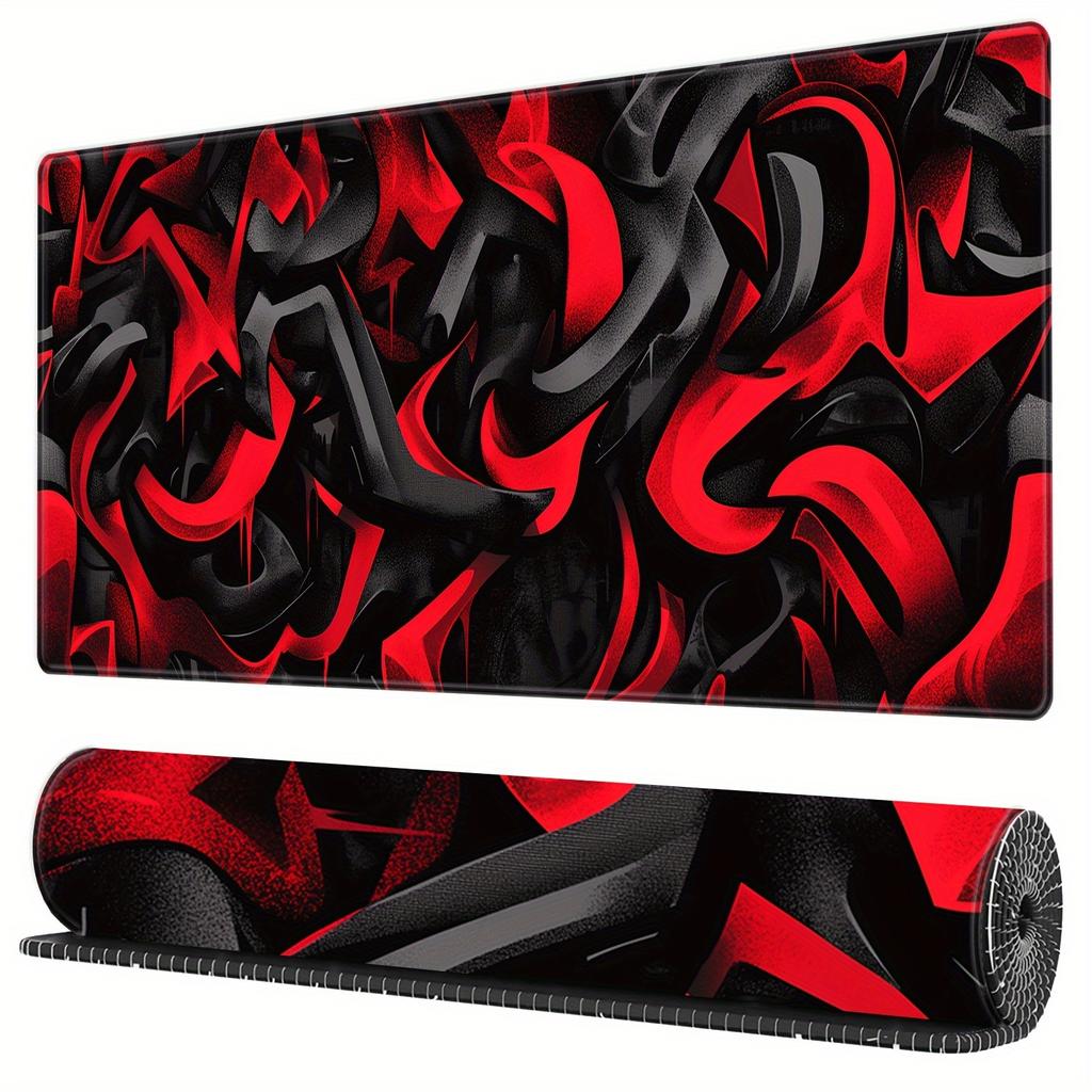 Extended Desk Mouse Pad Modern Desk Mat Soft Cloth Surface Natural Rubber Base for PC Laptop Keyboard Office Desk Setup Desk Pro