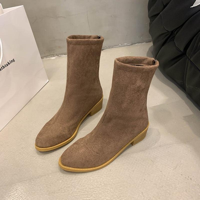 Große Stoffstiefel Damen Herbst und Winter neue Windsocken Stiefel lässige Mode Einzelstiefel Damen