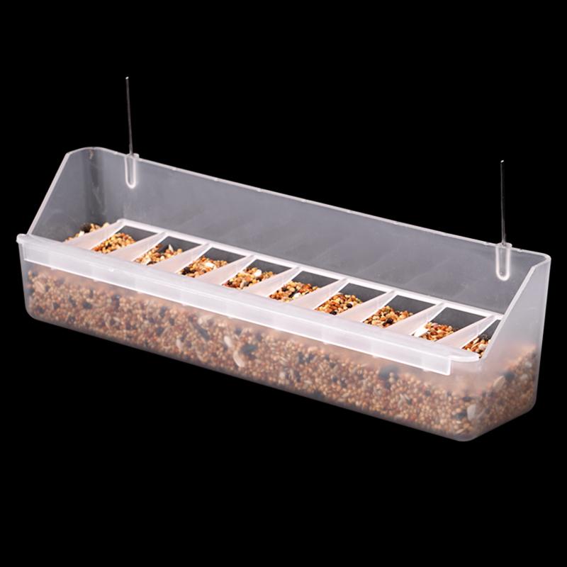 Pigeon Feeder Removable 6 Slots Hanging Chicken Feeder Trough Water Trough for Pigeon Parrots Chicks Quail Duck Bird Poultry 1Pc