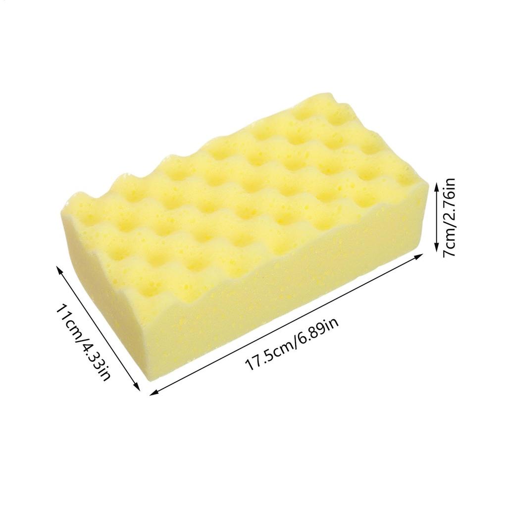 Car Wash Sponge, High-Absorption Tire and Wheel Cleaning Pad, Extra-Thick Easy-Grip Foam Scrubber, Multi-Purpose