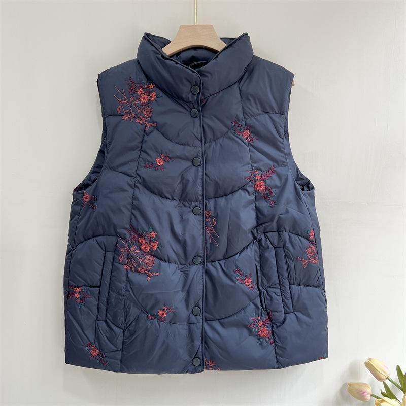 

Women s Winter Down Vest for Elderly: Cozy Outerwear for Grandma and Elderly Mothers 2XL (suggested 60-68 kg) синій