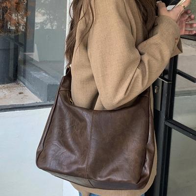 Retro Umhängetasche für Damen Neue Trendige Koreanische Version der Tragetasche Vielseitige Schultertasche mit großer Kapazität