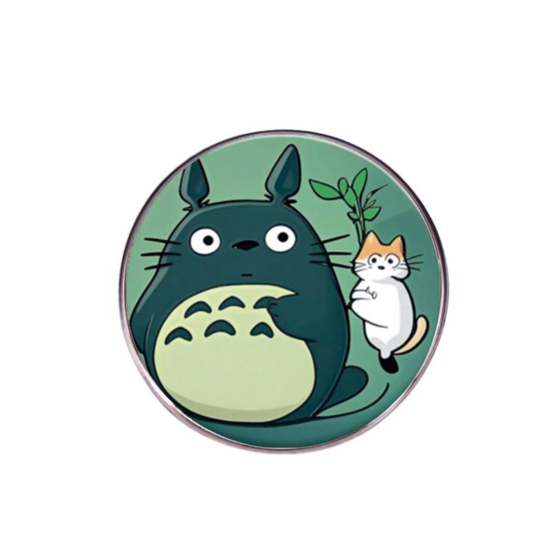 Hayao Miyazaki Totoro Alloy Epoxy Brooch - Cute Anime Metal Badge for Clothes and Bags
