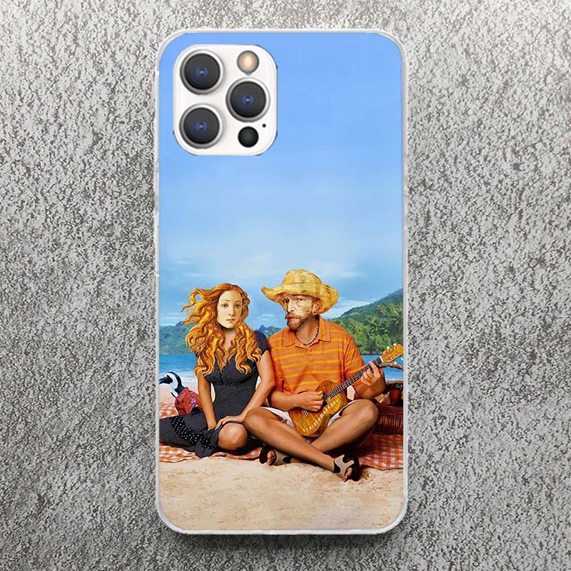 

Van Gogh Mona Lisa Funny Art Phone Case For iPhone 17 16 15 14 13 12 11 Pro Max Mini Plus Air 7 SE 8 Soft Silicone Print Shell F iPhone 15 Pro
