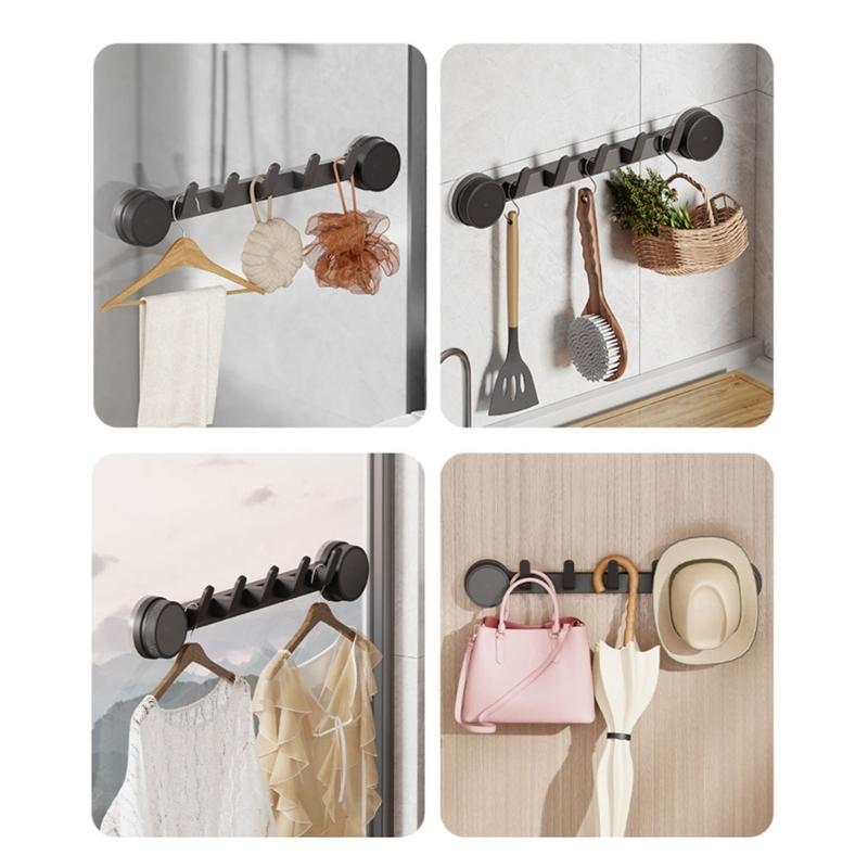Multipurpose Suction Hooks For Door Walls No Damage Installation Holds Towels Clothes Hangers Bathroom Organizers