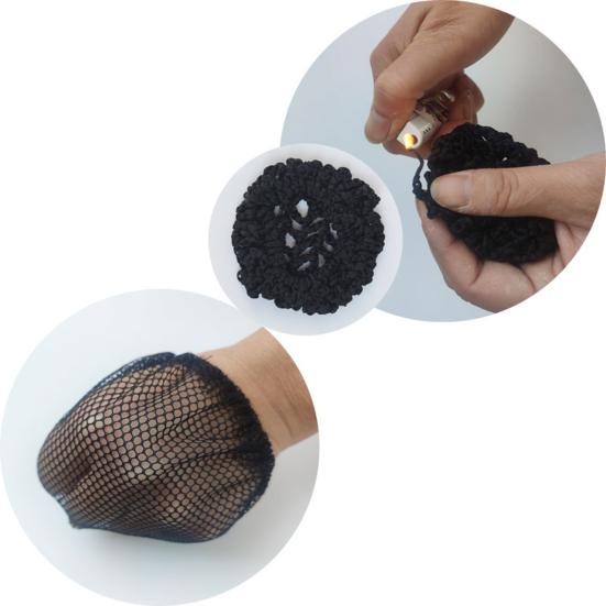 Hair Clip Satin Bowknot Decor Hair Net Bank Worker Hair Clip Versatile Hair Decoration Hair Accessory