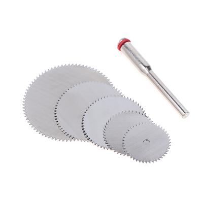 6Pcs/Set Stainless Steel Slice Metal Cutting Disc With 1 Mandre For Rotary Tools 16 18 22 25 32Mm Cutting Disc Hand Tools