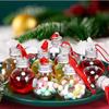 10Pcs Christmas Tree Ornament Fillable Booze Water Bottle Bulbs Shape Plastic Clear Christmas Ball Pendant Home Party Decor