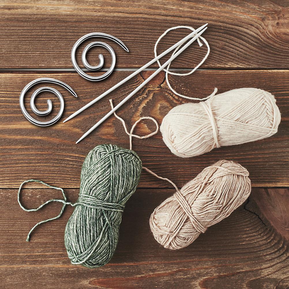Spiralkabel Stricknadel Edelstahl Kabelnadel Schalstift für Garn Nähen Stricken Gebogen