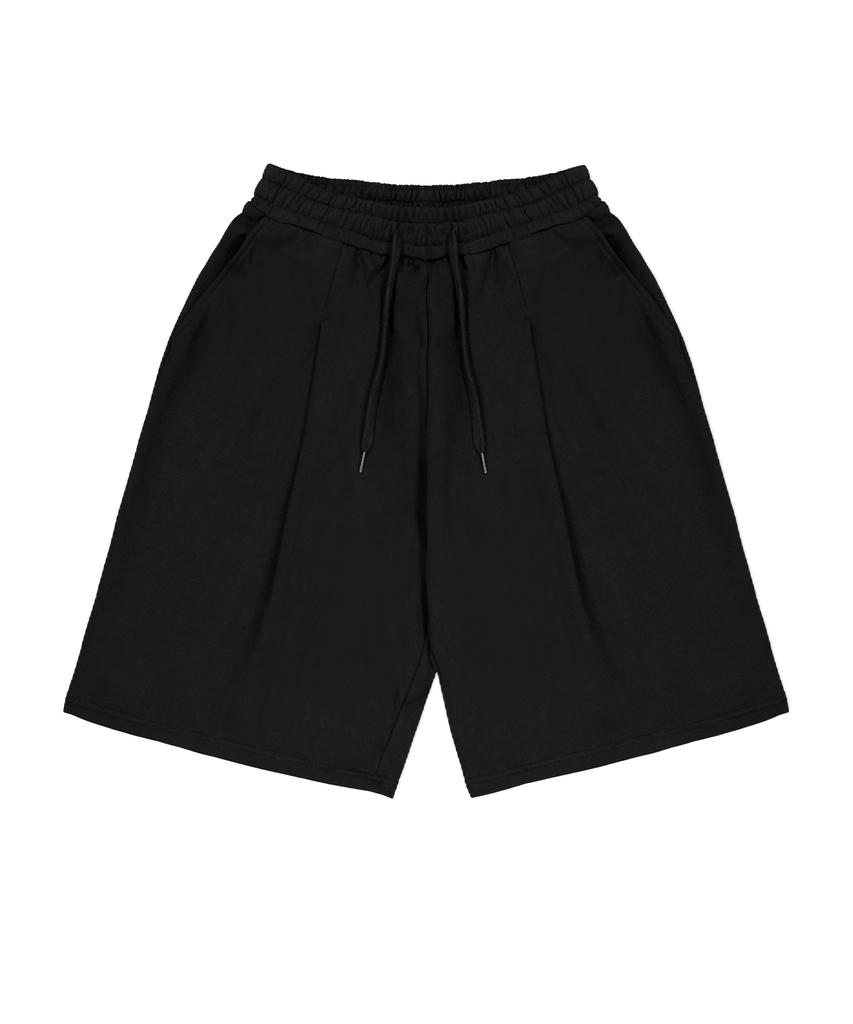 STANDARDERROR [Four Seasons] 87-Stan274 Single-Pleat Wide Loose Fit Bermuda Sweatpants (3 Colors)