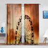 Giant Vertical Revolving Ferris Wheel Tulle Curtains Living Room Bedroom Decor Chiffon Sheer Voile Kitchen Window Curtain Drapes