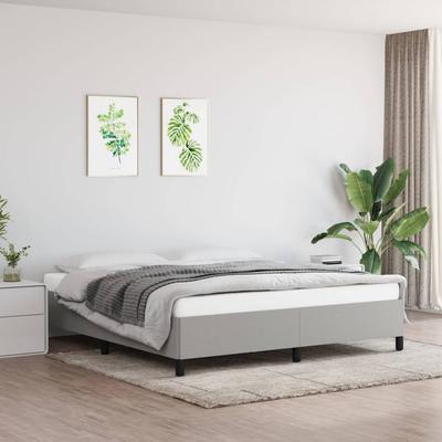 Vidaxl Bed Frame Without Mattress, Light Gray, 180X200 Cm, Upholstered