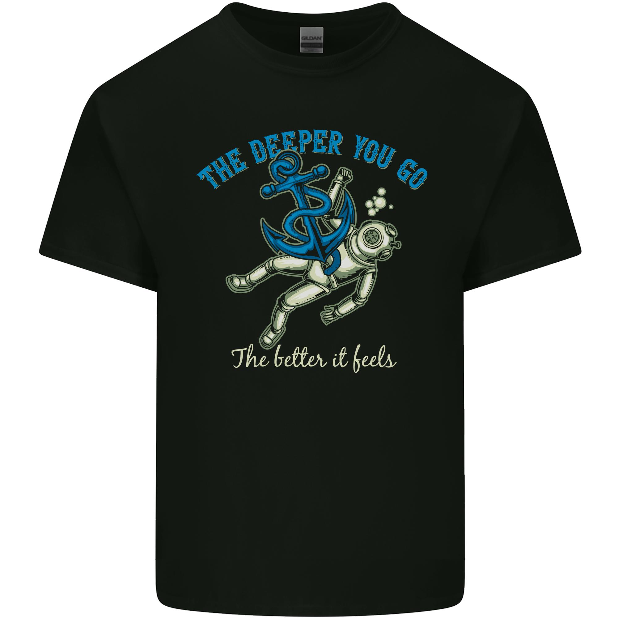 The Deeper You Go Funny Scuba Diving Diver Unisexs Light Cotton TShirt S
