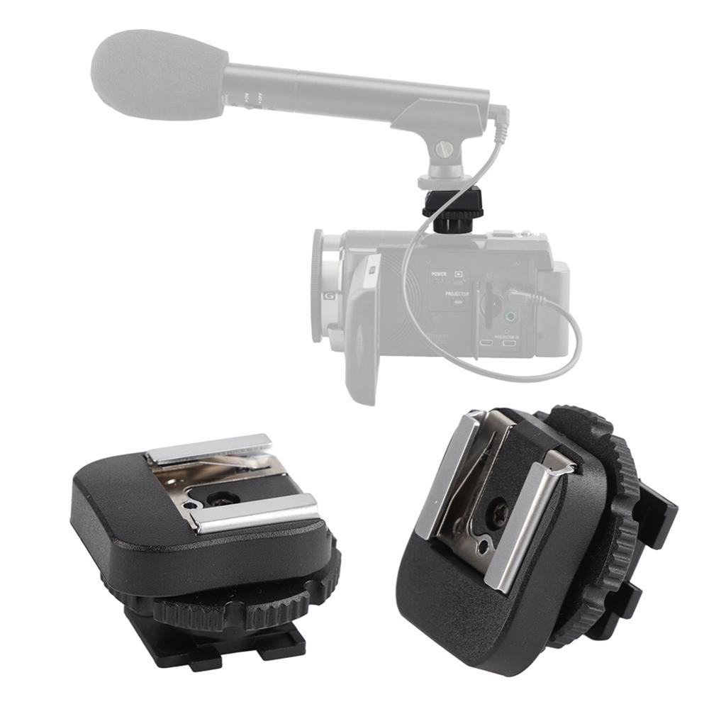 Black ABS CSM‑3 Hot Shoe Adapter Flash Mount Adapters for Camcorder Camera Accessory