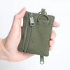 Mini Coin Purse Key Holder, Casual Style Nylon Zipper Sport Storage Pocket, Polyester Material, Small Hang Tag Card Holder