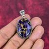 Purple Copper Turquoise Pendant, 925 Solid Sterling Silver Jewelry, Gemstone Pendant, Gift For Her Handmade Dainty Jewelry