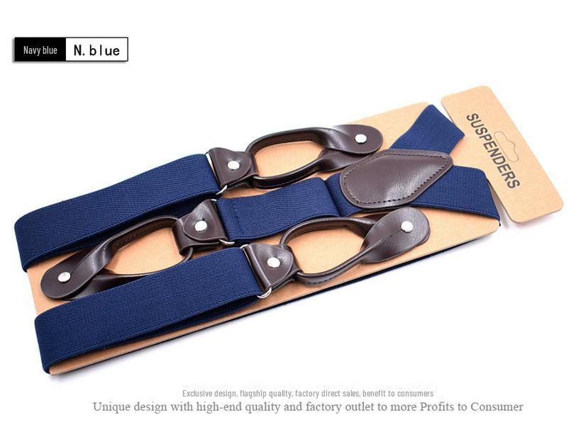 

Подтяжки на пуговицах в британском стиле унисекс: Широкие 3,5-дюймовые застегивающиеся плечевые ремни для делового костюма