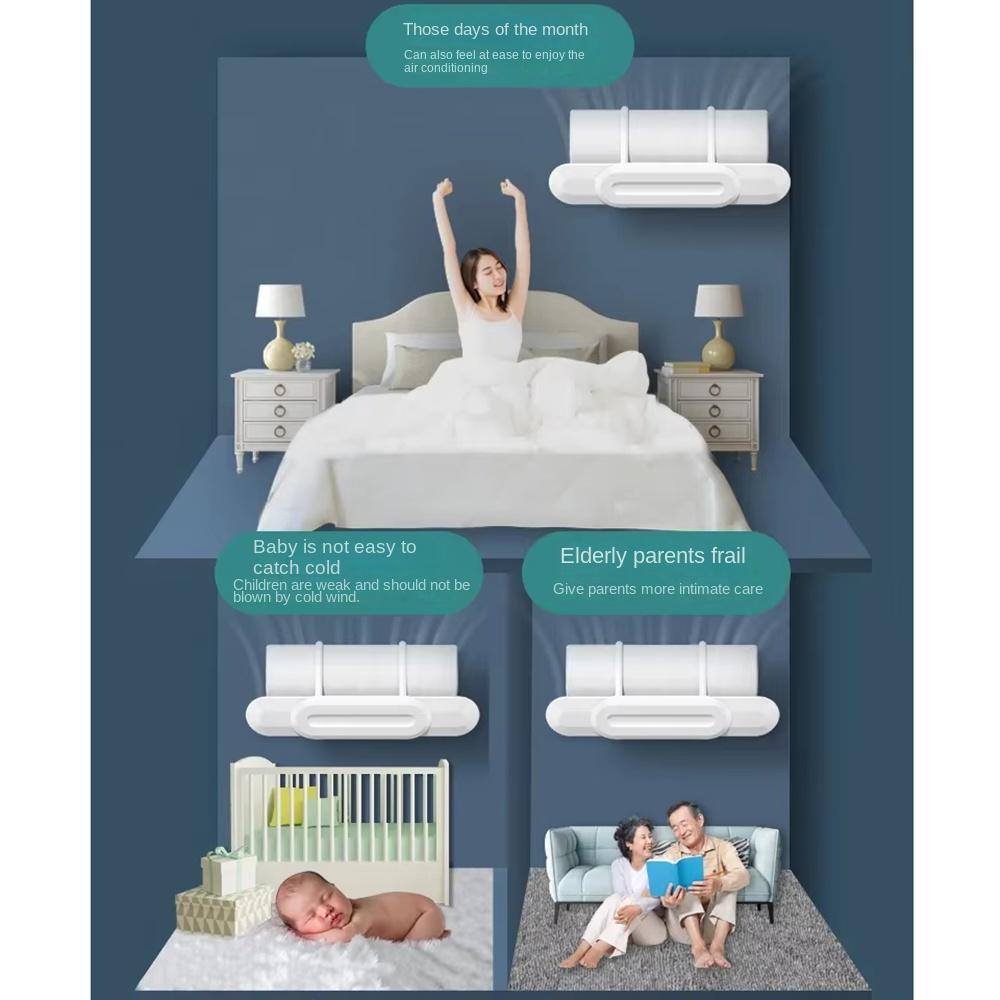 Wall-Mounted Air Conditioning Wind Shield Adjustable Telescopic Air Outlet Baffle  Room