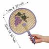 Retro Hand-Woven Fan Chinese Style Hand Cranked Fan Compact Hand Braided Fan  Photo Prop