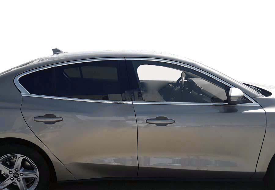 

Upper window frame OmsaLine HB, SD (4 pcs, stainless steel) for Ford Focus IV 2018-