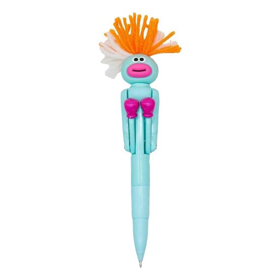 Funny Boxing Pens Fried Hair Boxing Robot Ballpoint Pens with Punching Arm for Office School Home Supplies Novelty Gifts for Christmas Birthday
